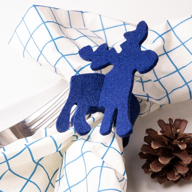 Napkin rings Christmas reindeer of felt