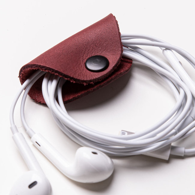 Kabelbinder aus Leder für USB- und Kopfhörerkabel