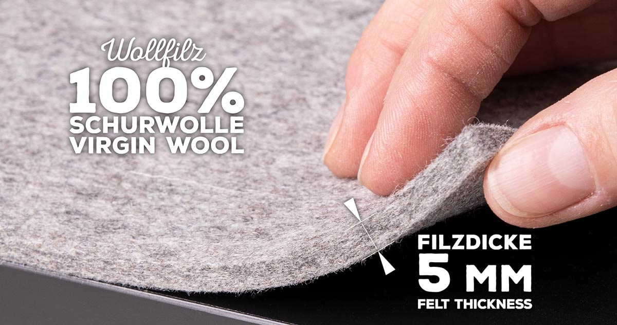 5 Square Wool Felt Table Protector Mat 5mm Thick Virgin Merino Wool Felted  Fabric Pad Mats and Pads Eco Friendly 