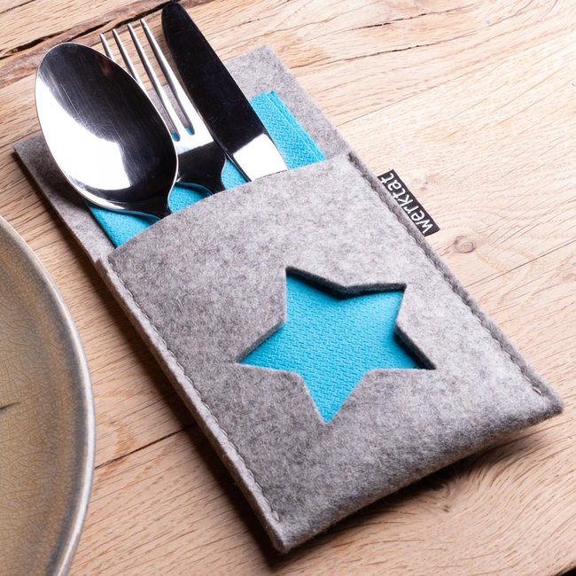 Cutlery sleeve of felt