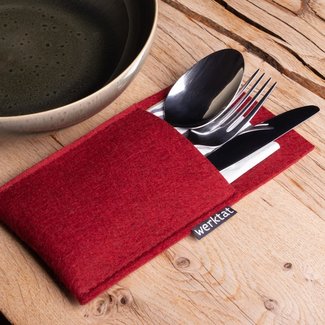 Cutlery sleeve of felt