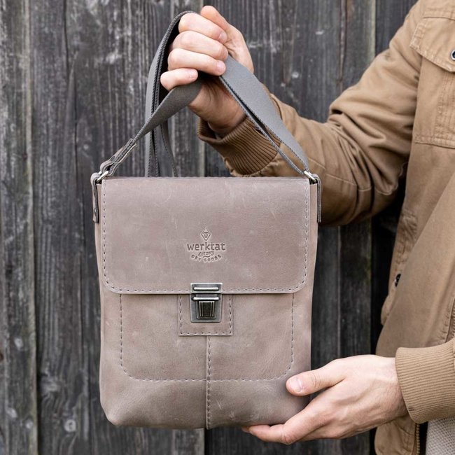 Vintage leather shoulder bag small