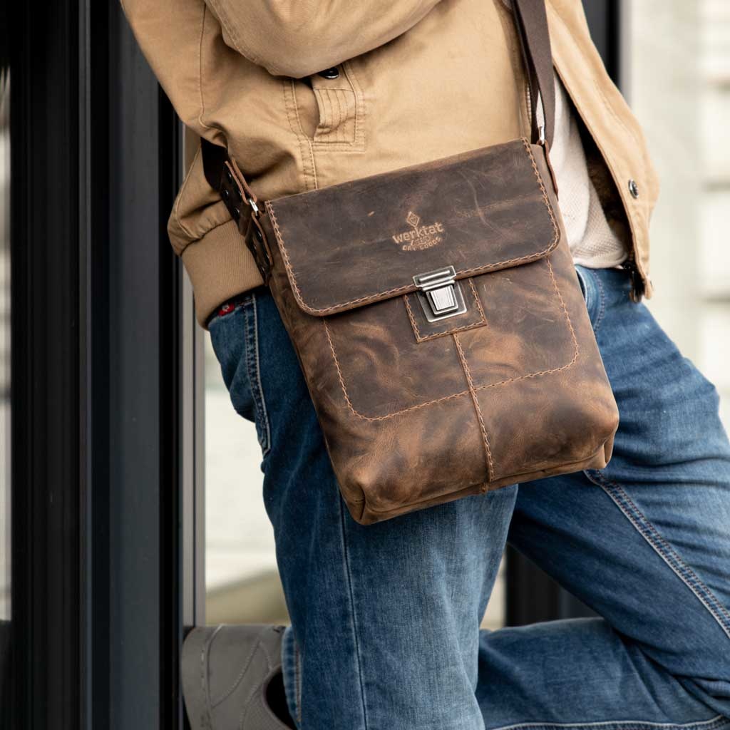 Mens Vintage Leather Bags Define Smart Casual  Scaramanga Blog