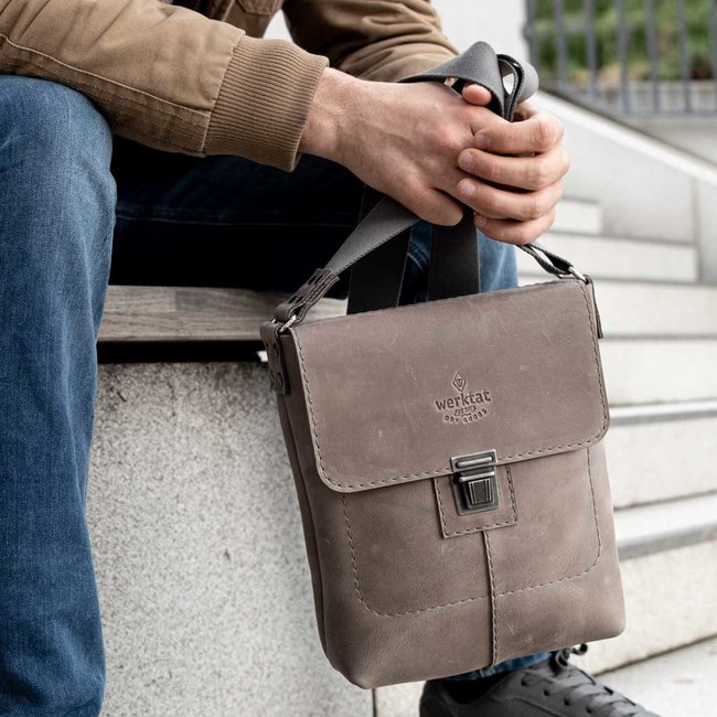 Vintage Ledertasche Umhängetasche klein