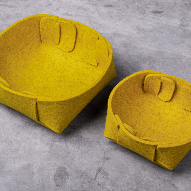 set of 2 felt baskets