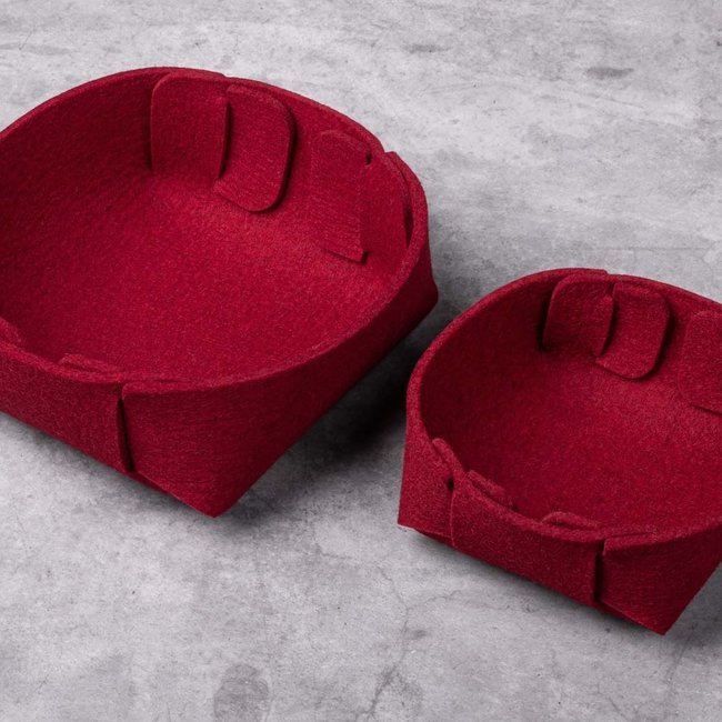 set of 2 felt baskets
