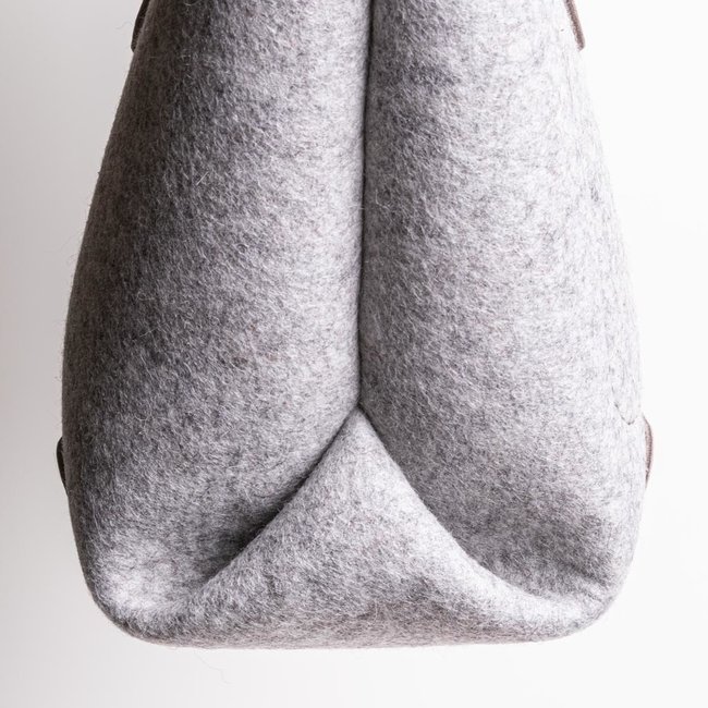 Damen Handtasche Filztasche mit Leder