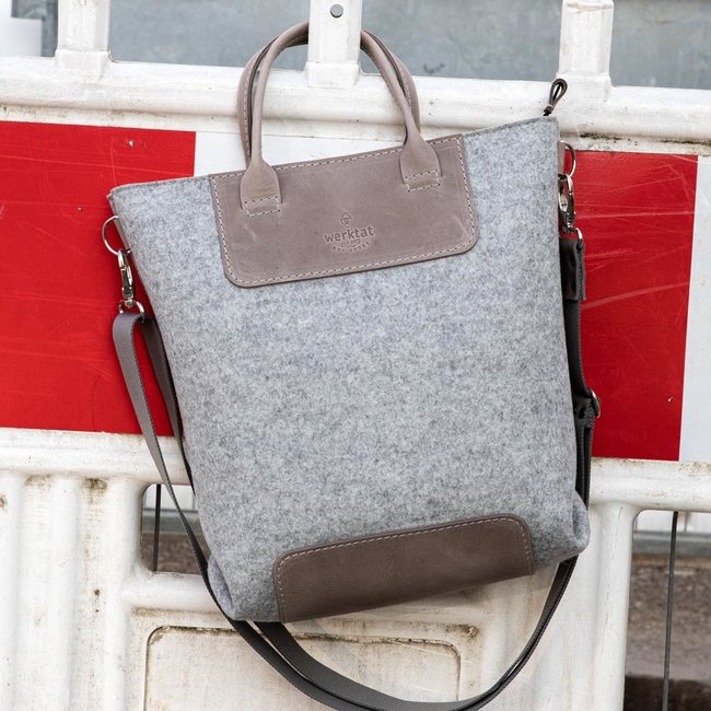 fashionable women's bag felt with leather RONJA