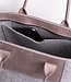 fashionable women's bag felt with leather RONJA