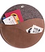 Wandtasche rund aus Leder & Filz