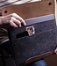 Laptop sleeve in leather & felt