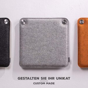 Wandkissen quadratisch Filz, eckig oder abgerundet