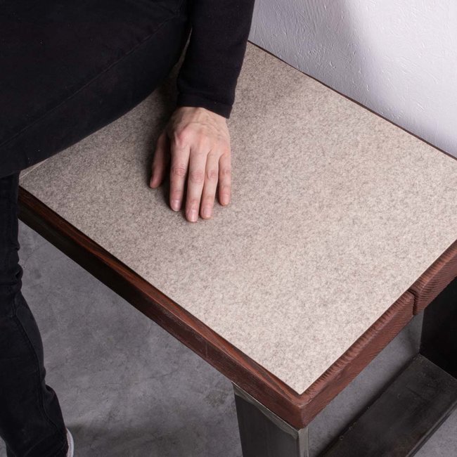 Bench mat felt made to measure two-tone