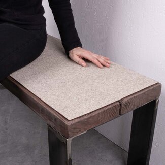 Bench pad, custom-made, two-tone felt