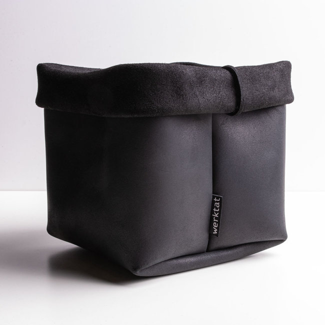 roll up basket of leather