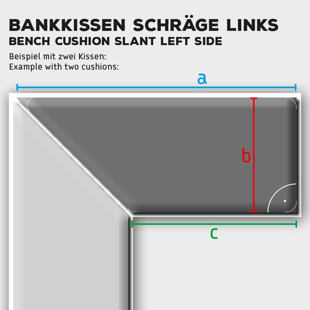 Eckbank Sitzkissen mit Schräge nach Maß aus Filz werktat