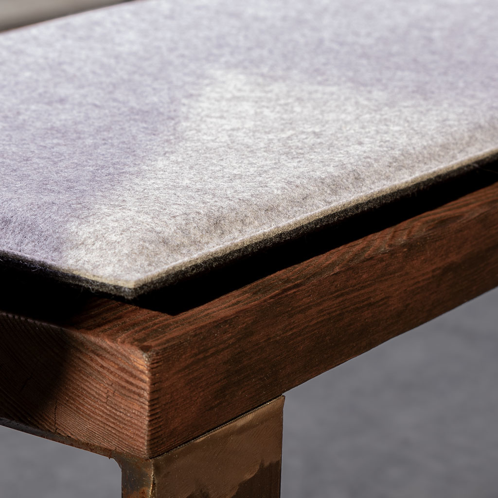 Bankkissen, Sitzkissen Filz nach Maß, Sitzpolster Bank werktat