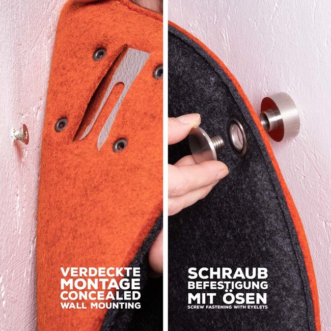 Wandkissen rund Filz