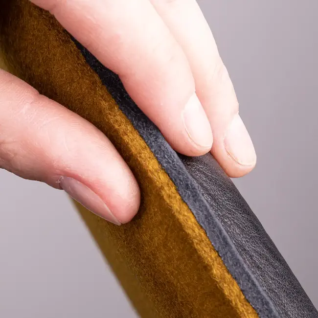 Sitzkissen aus Leder rund