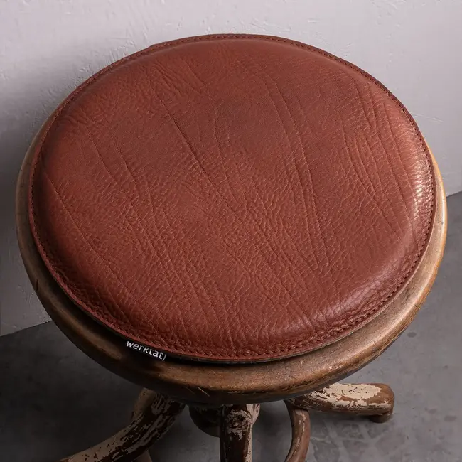 seat cushion leather round with felt