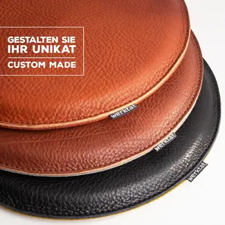 seat cushion leather round with felt