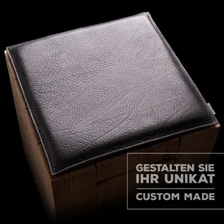 square seat cushion in leather with felt – angular or rounded