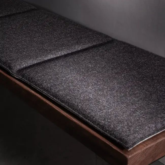 Bench cushion, custom-made with quilting