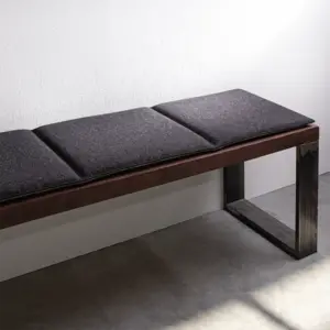 Bench cushion, custom-made, felt, with quilting