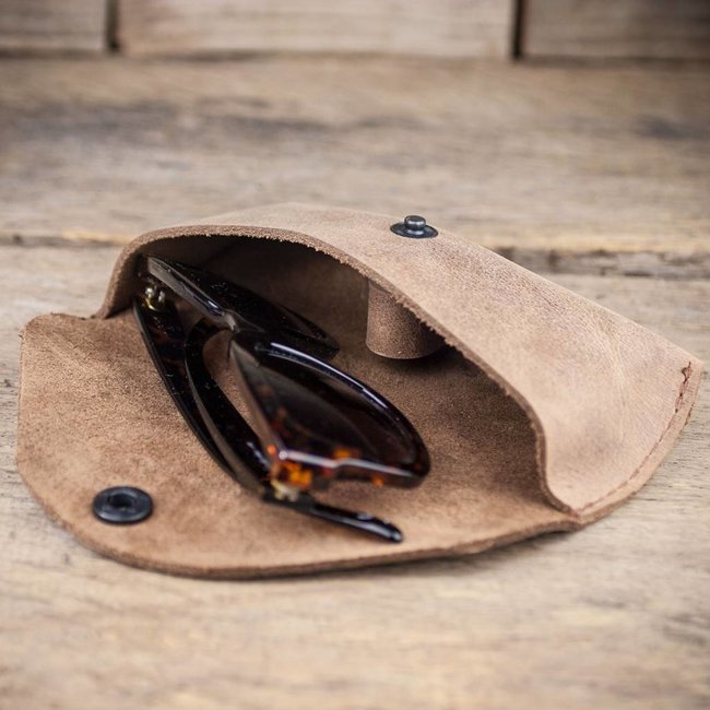 Antik-Leder Brillenetui