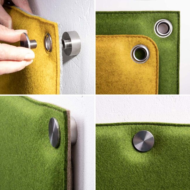 Wall cushion with quilting, felt