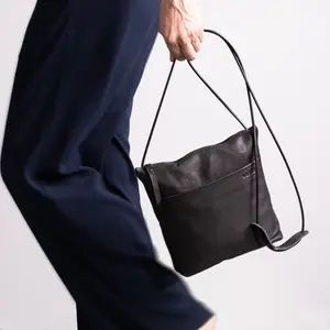 clear leather bag women small
