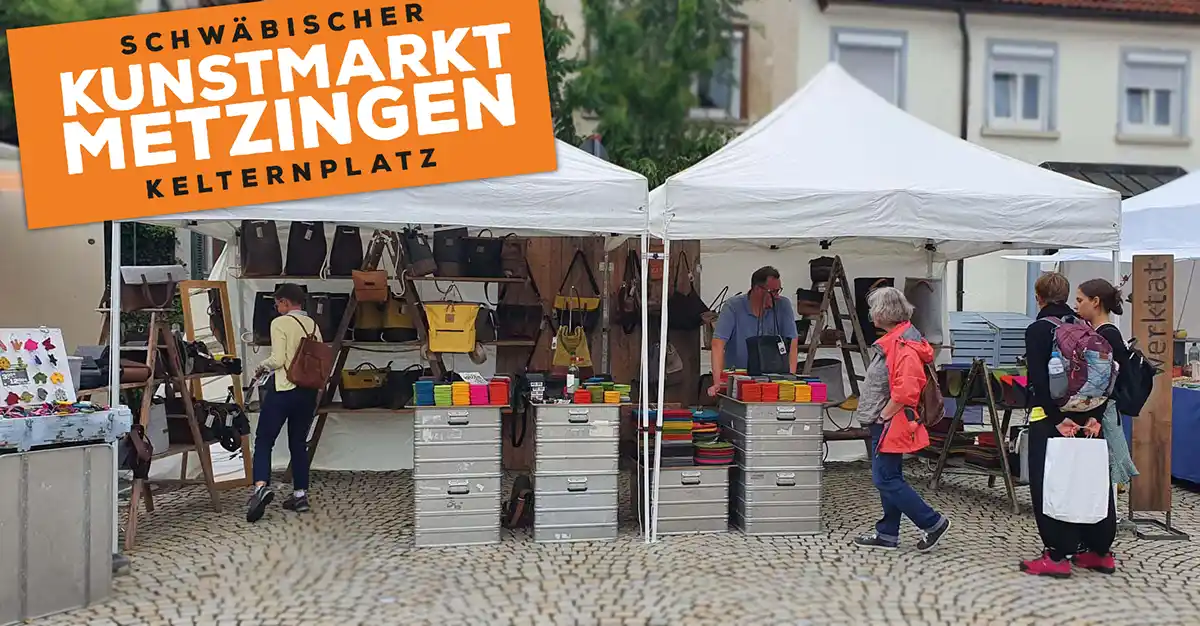 Schwäbischer Kunstmarkt Metzingen, Kelternplatz – Marktstand