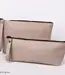 Cosmetic pouch cowhide leather