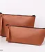 Cosmetic pouch cowhide leather