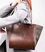 shoulder bag of cowhide leather & wool felt RESULTAT
