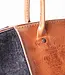 Schultertasche aus Rindleder & Wollfilz RESULTAT