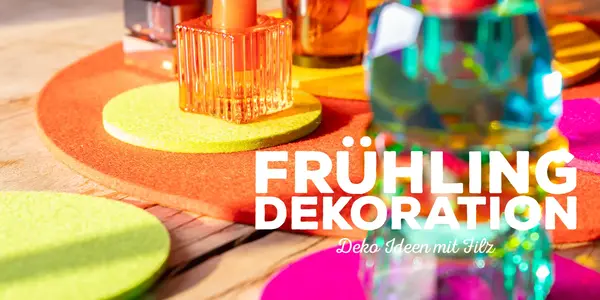 Frühlingsdekoration Ideen | farbenfrohe Deko mit Filz