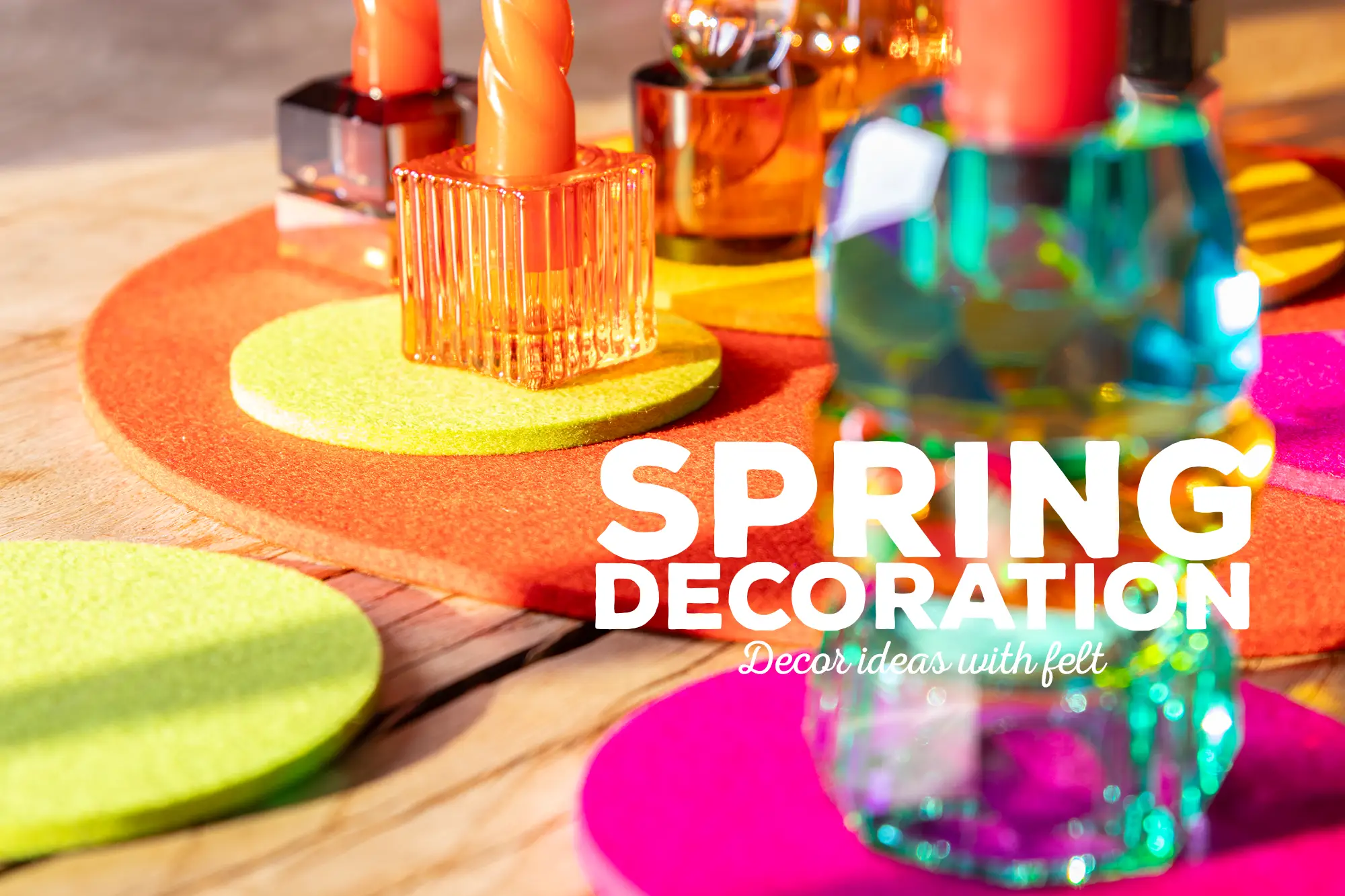 Spring decoration ideas | colorful decor with felt