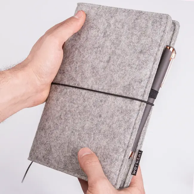 notebook with felt cover