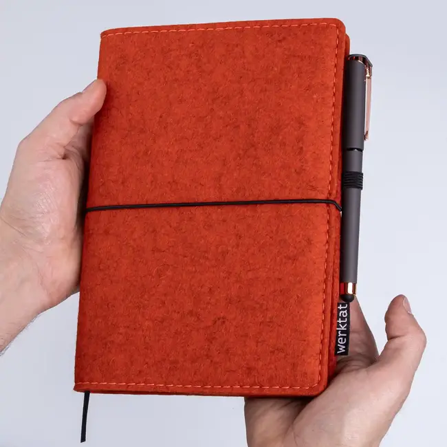notebook with felt cover