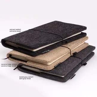 notebook with felt cover