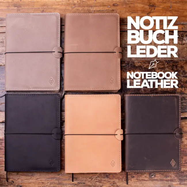 Notizbuch mit Leder Umschlag