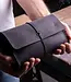 Cable pouch in cowhide leather
