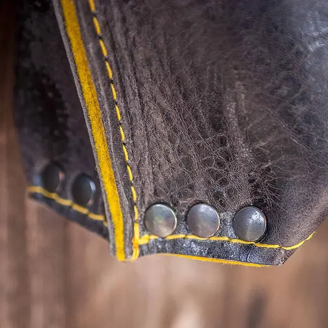 Foldover-Bag Umhängetasche Damen aus Leder & Filz