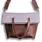 Foldover shoulder bag for women of leather & felt