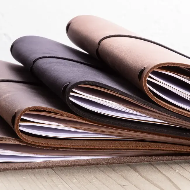 writing booklet leather