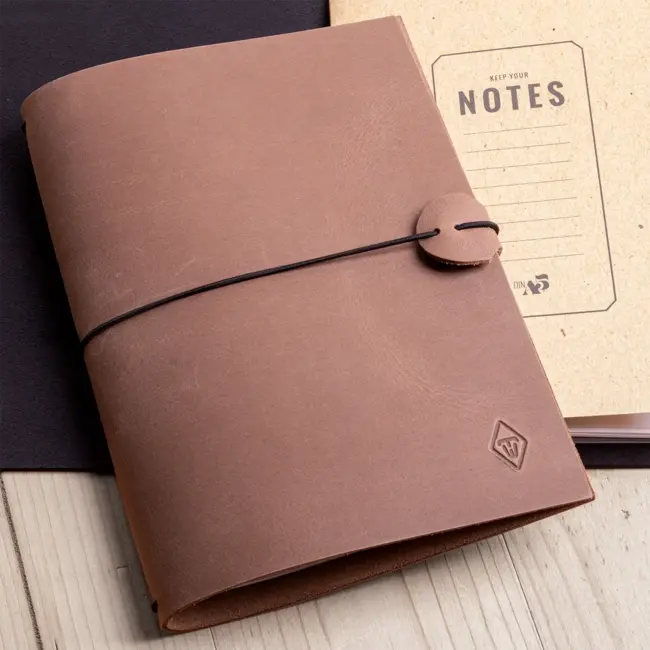 writing booklet leather