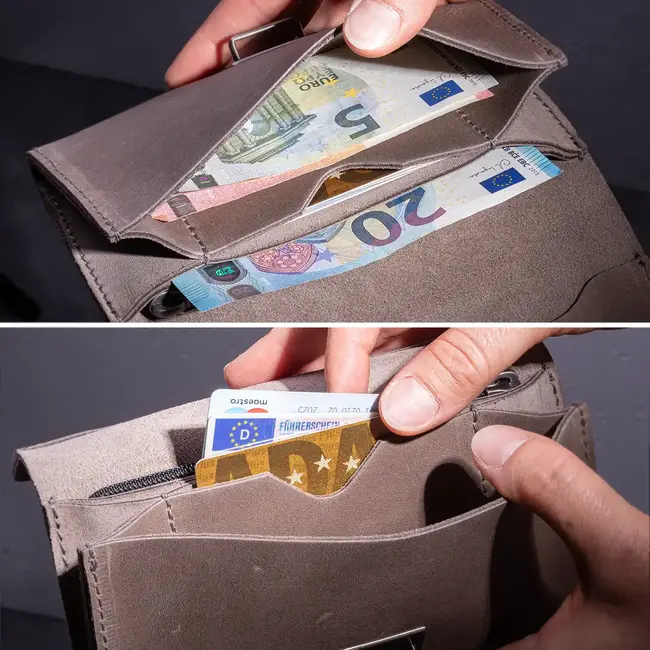 Geldbörse Leder Damen