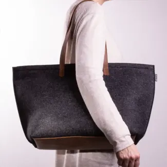 Filztasche groß aus Wollfilz & Büffelleder BOAT BAG