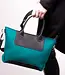 Ladies handbag felt bag with leather